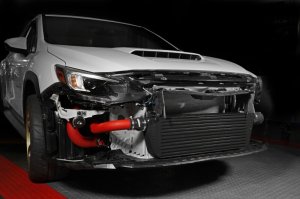 Subaru WRX Front Mount Intercooler - Perrin Performance - Red Tubes & Black Core - `22-`25 Subaru WRX Front Mount Intercooler - Perrin Performance - Red Tubes & Black Core - `22-`25